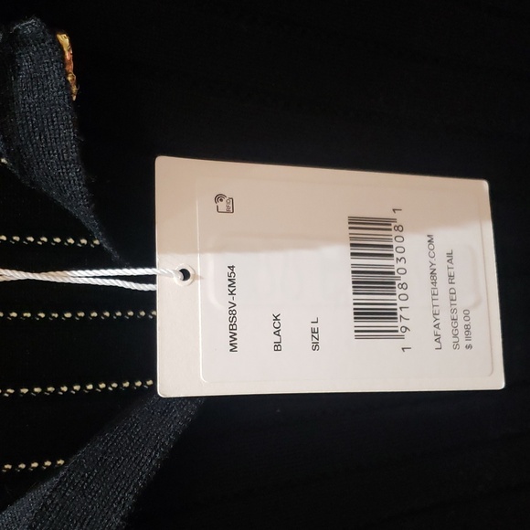 Nwt LAFAYETTE 148 NEW YORK Rib-Knit Button-Down Cardigan large